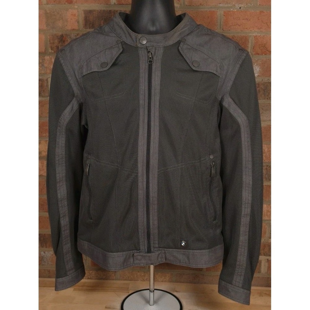 BMW Motorrad Venting Textile Jacket Gray Size Large EU 54 Mens Full Armored Mesh